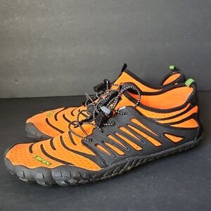 Ubfen Orange and Black Men's Water Shoes Euro 47 (US 14)